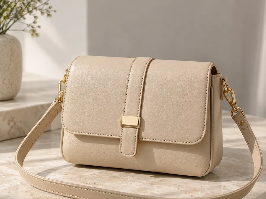 Cartera bandolera beige
